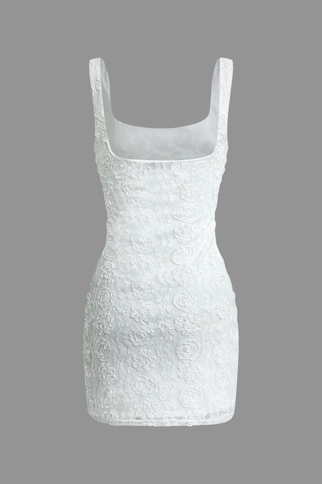 Flower Design Slit Tank Mini Dress