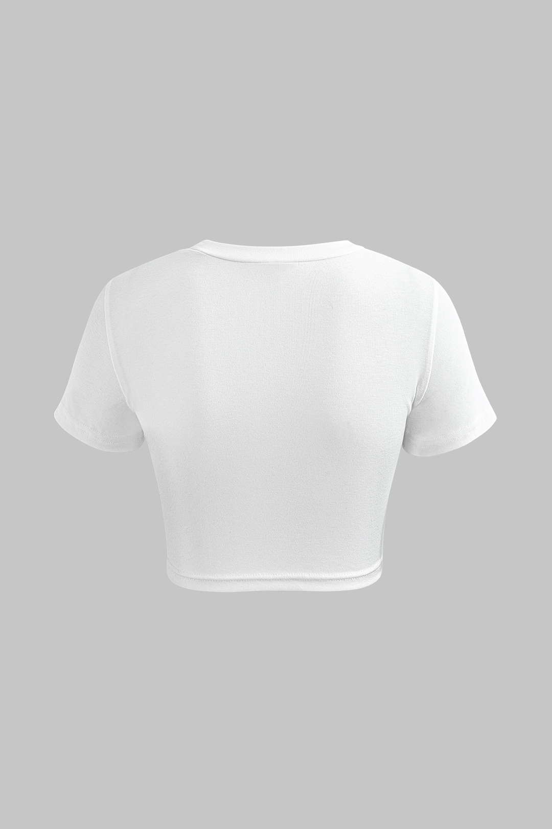 Grundlegender Twist Hem Crop T-Shirt