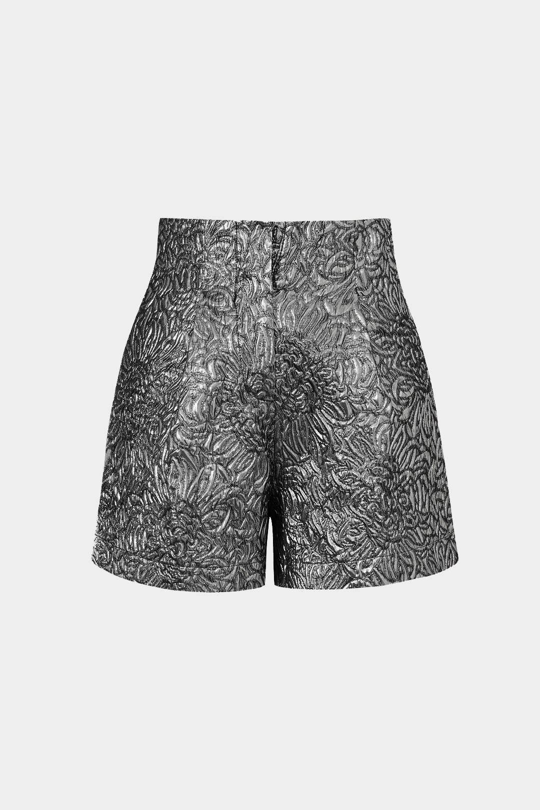 Shorts Jacquard de cintura alta