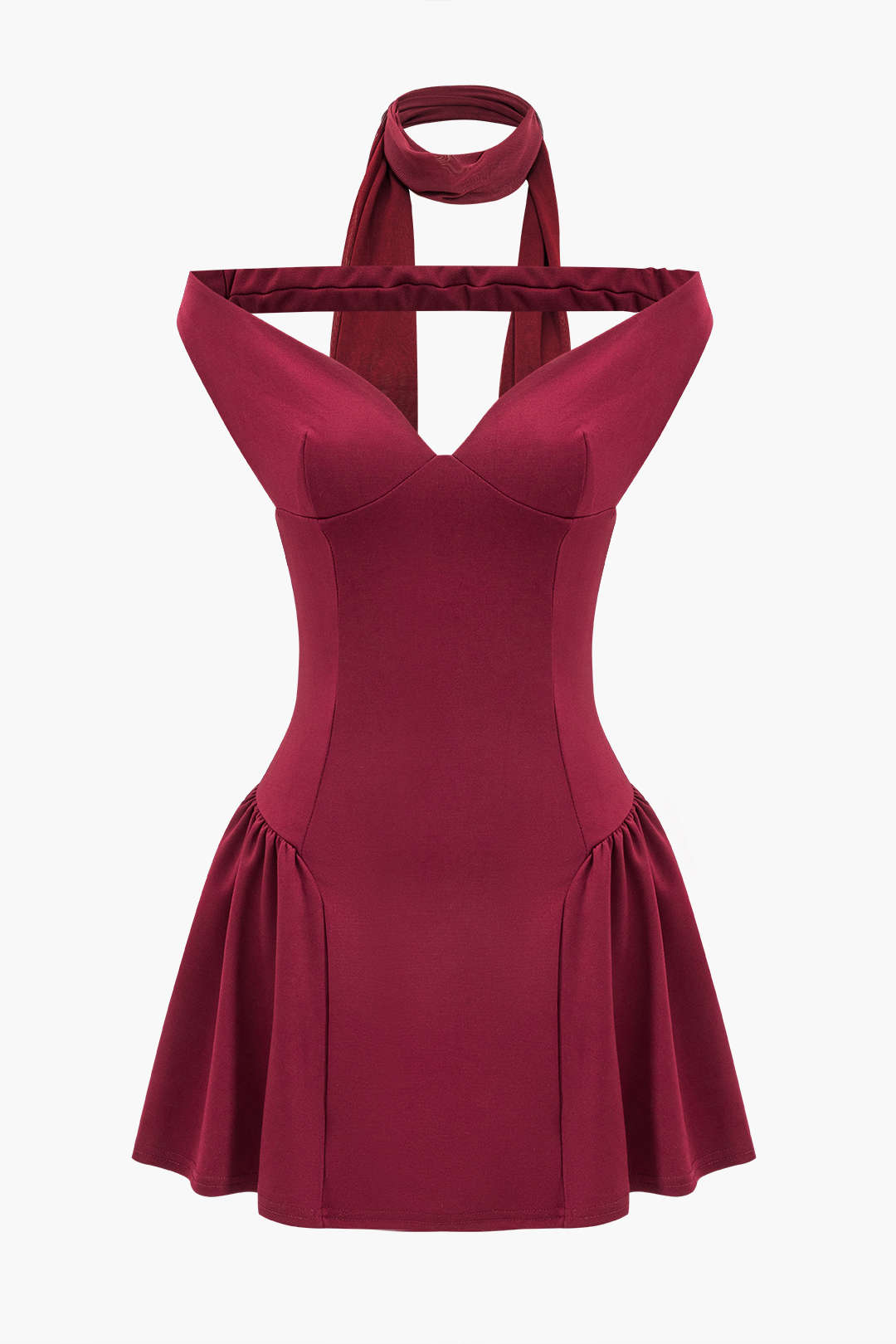 V-Neck Sleeveless Backless Mini Dress