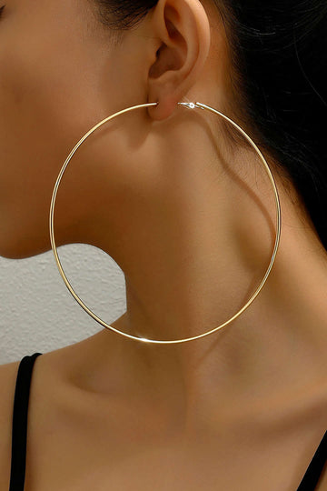 Metal Oversized Round Earrings