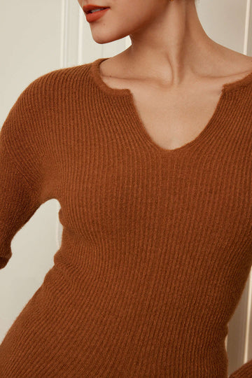 Ensemble de top et de jupe à pull solide