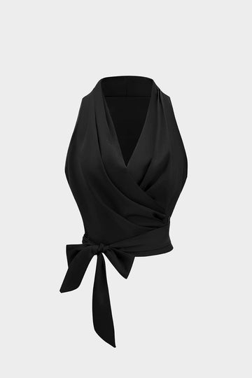 Satin Crossed Tank Top