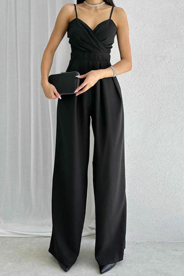 Cinched Waist and Delicate Strap Jumpsuit