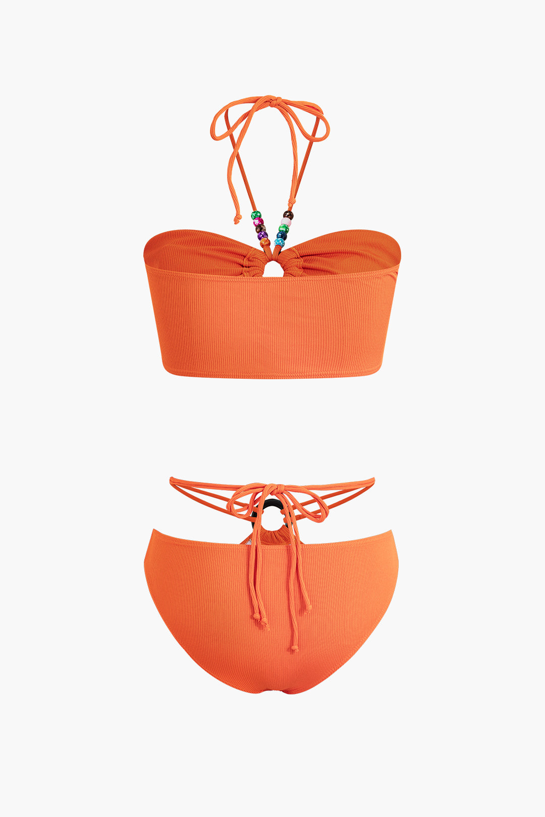 Beaded Detail Halter Bikini Set