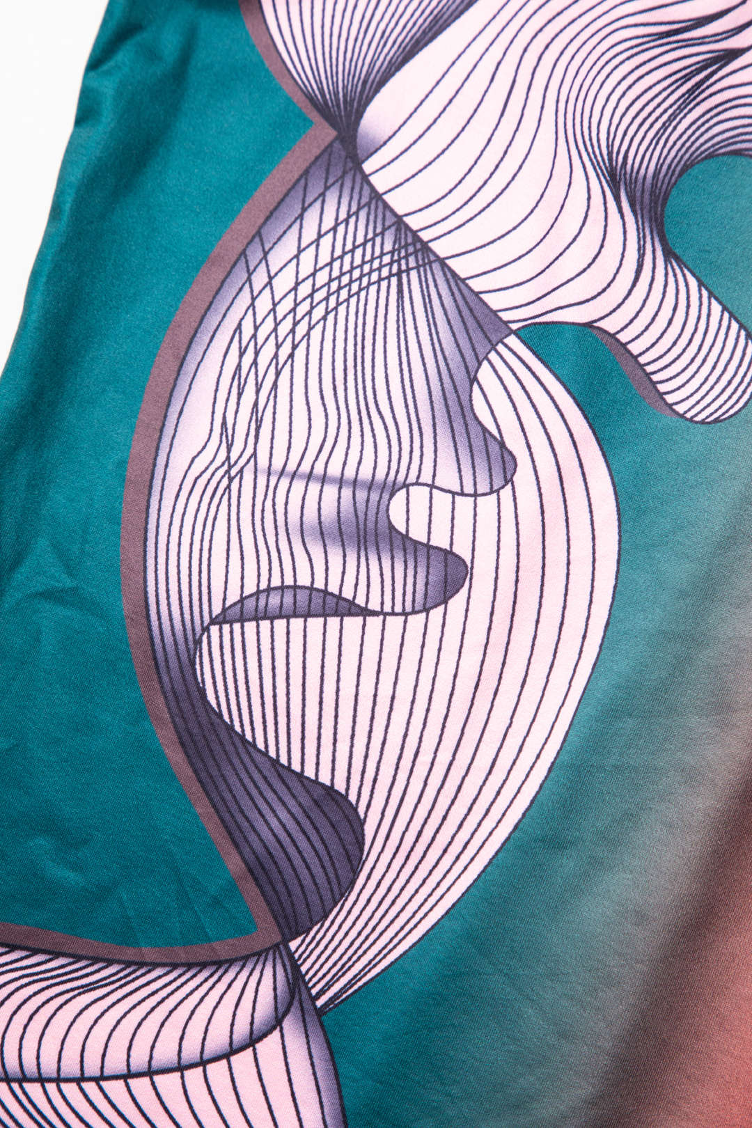 Abstract Print Backless Slip Maxi Dress