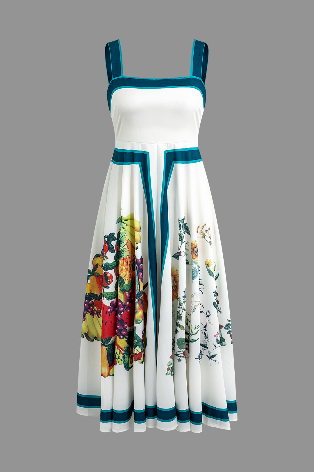 Tropical Print Cami Maxi Dress