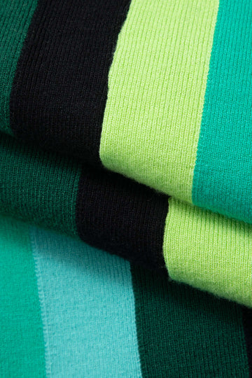 Colorblock Fringe Hem Sleeveless Knit Dress