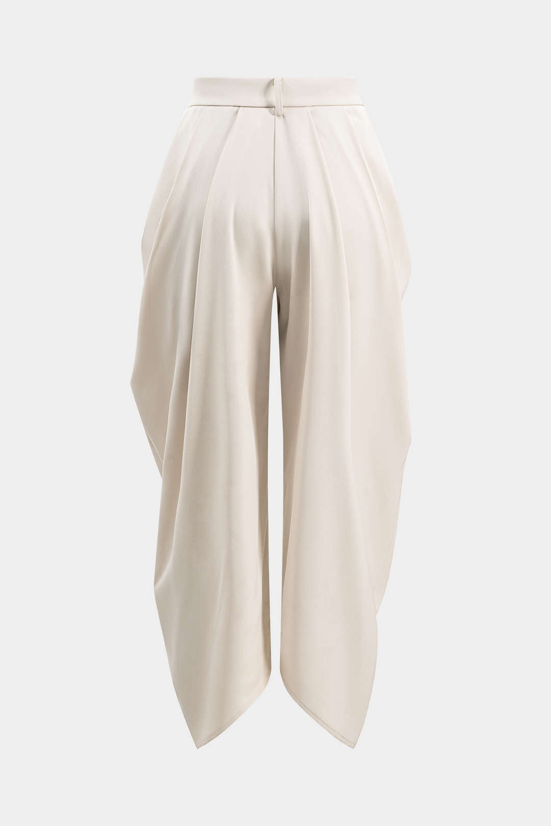 Ruched Solid Trousers