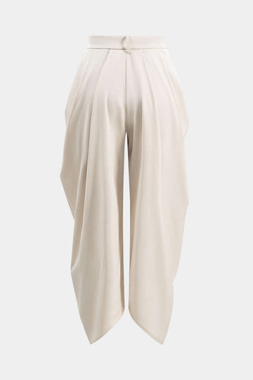 Ruched Solid Trousers