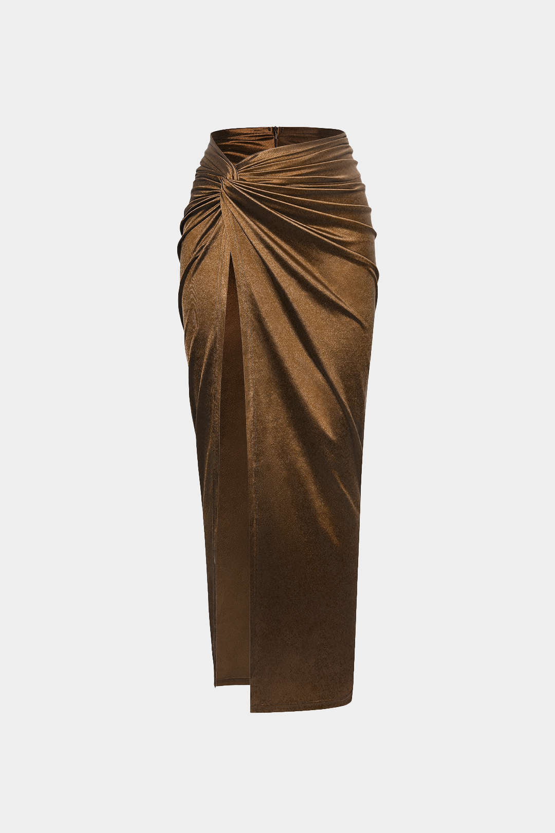 Twist Dettall High Slit Midi Skirt