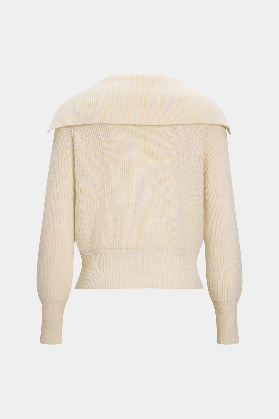 Knit Zipper Collar Cardigan