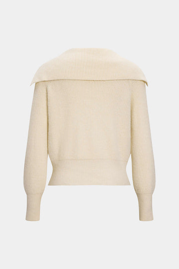 Knit Zipper Collar Cardigan