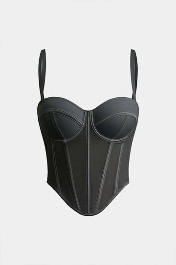 Solid Bustier Korsett Oberteil