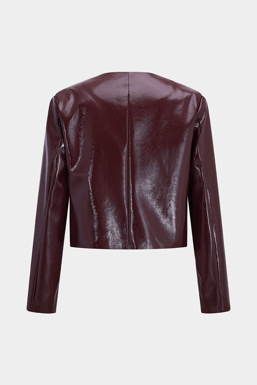 Faux Leather Buttoned Pocket Jacket