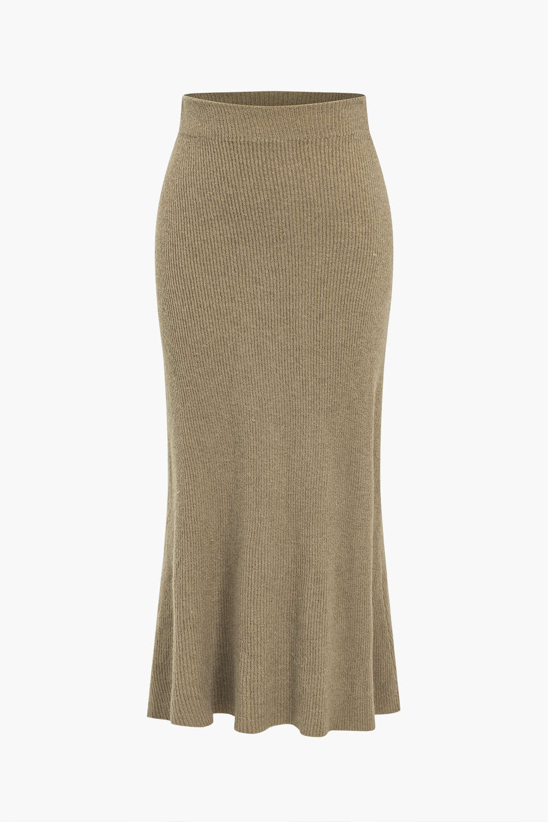 Basic Solid Mock Neck Sweater And Skirt Set