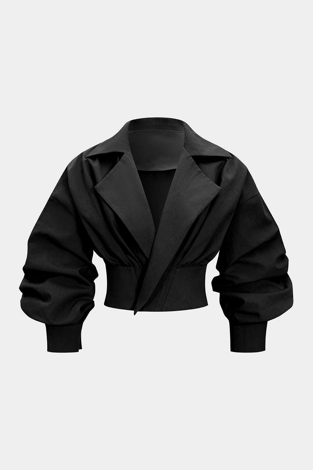 Ruched V-Neck Jacket