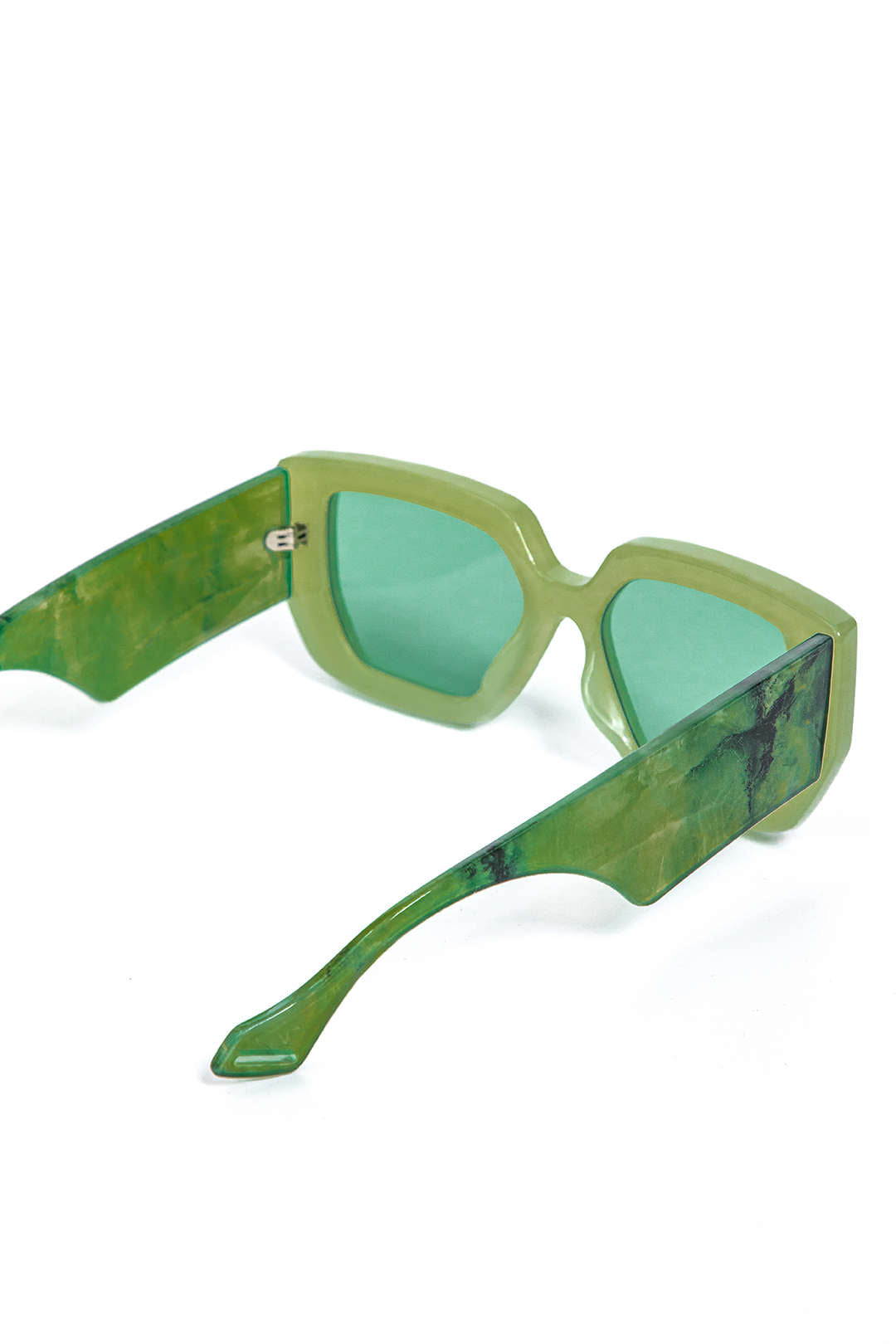 Square Sunglasses With Printed Temples