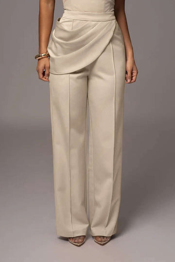 Solid Asymmetrical Trousers