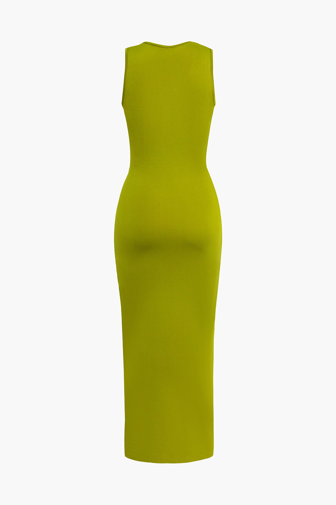 Cut Out Ruched Tank Maxi Dress