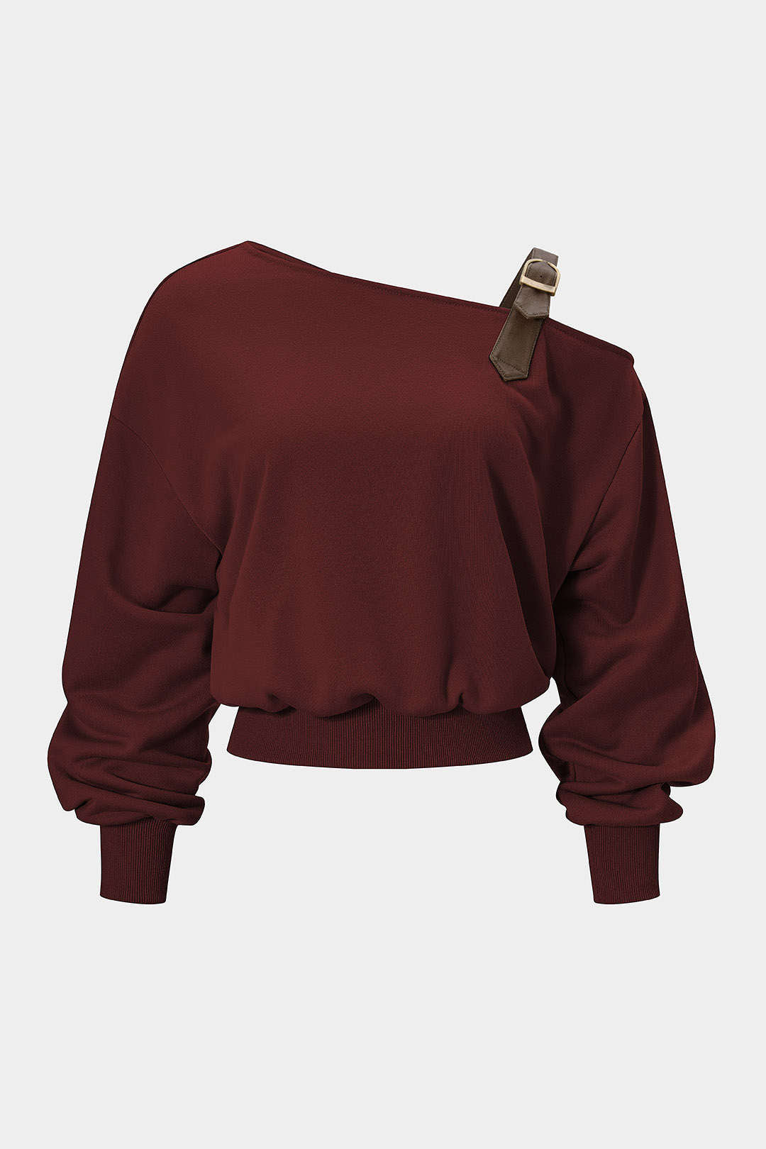 Plus Size Patchwork Asymmetrical Long Sleeve Sweatshirt