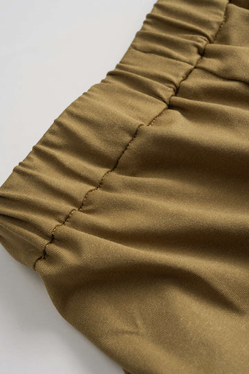 Cut Out Long-Sleeve Top And High Waist Wide Leg Trousers Set