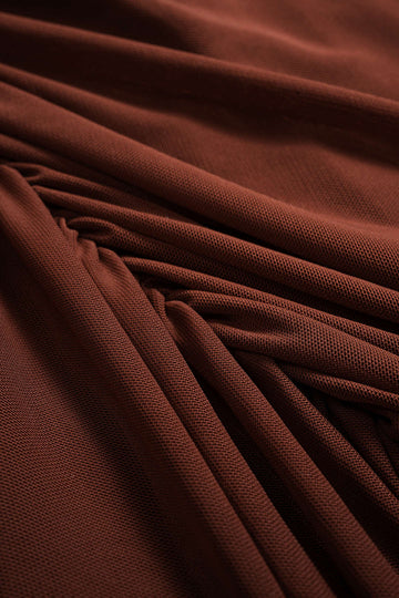 Plus Size Mesh Ruched Corset Slip Sleeveless Mini Dress