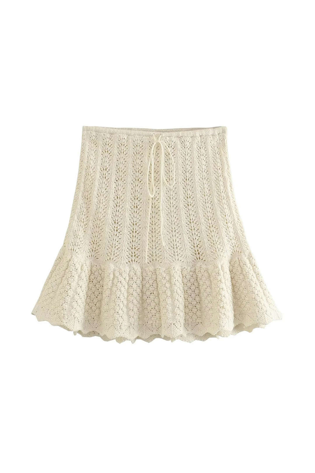 Open Knit Mini Skirt