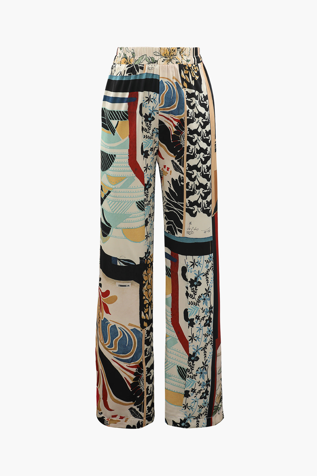 Floral Print High Waisted Straight Leg Pants – Micas