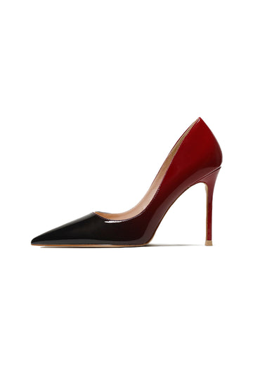 Gradient Patent Leather Pointed-toe High Heels