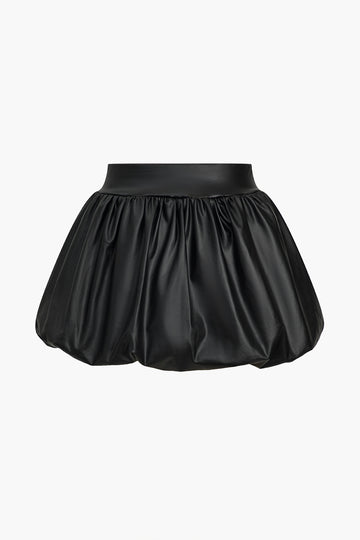 Solidu Ġilda Faux Ruched Puff Falda