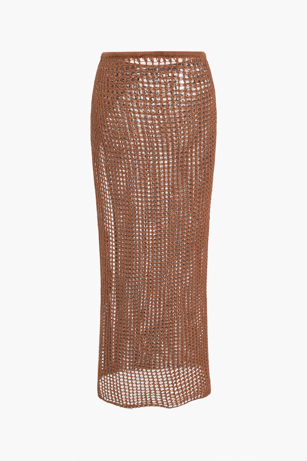 Hollow Out Crop Cami Top And Wrap Split Maxi Skirt Set