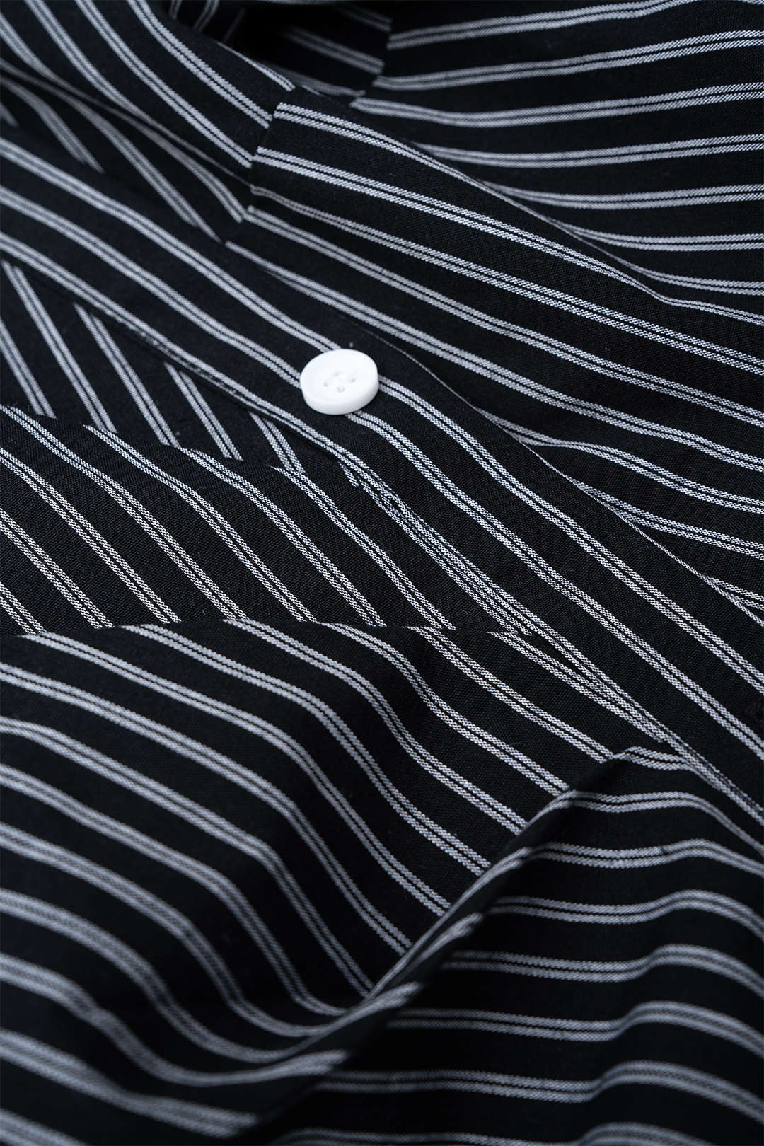 Stripes Print Asymmetrical Button Long-Sleeve Shirt