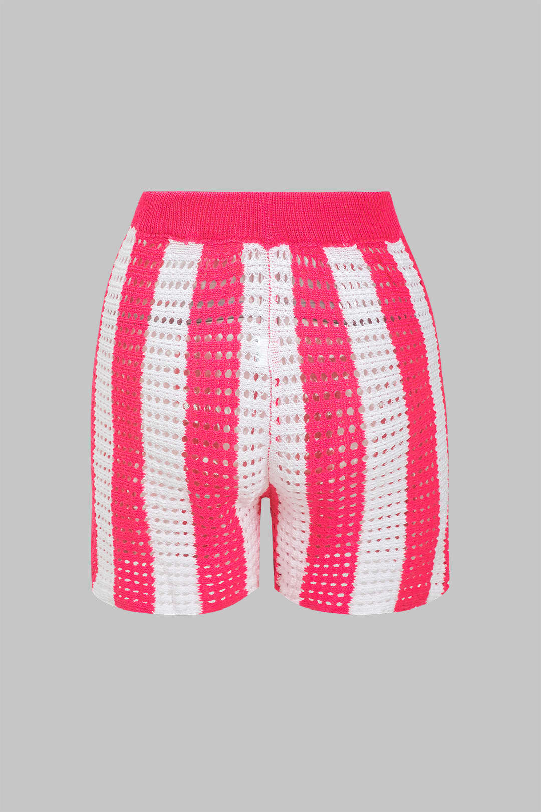 Stripe Knit Hollow Out shorts σετ