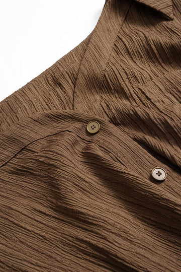 Faux Leather Patchwork Asymmetrical Short Sleeve Mini Dress