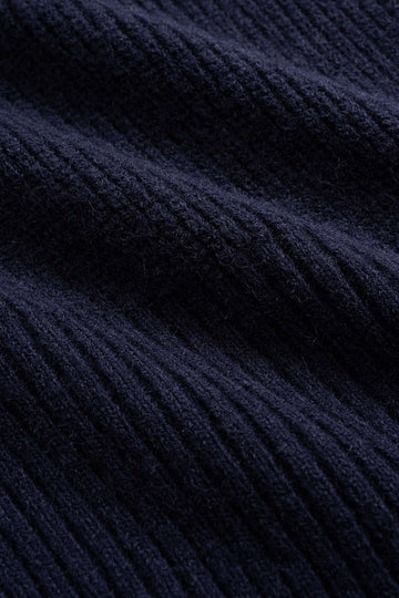 Knit Contrast Button Tie-Up Cardigan