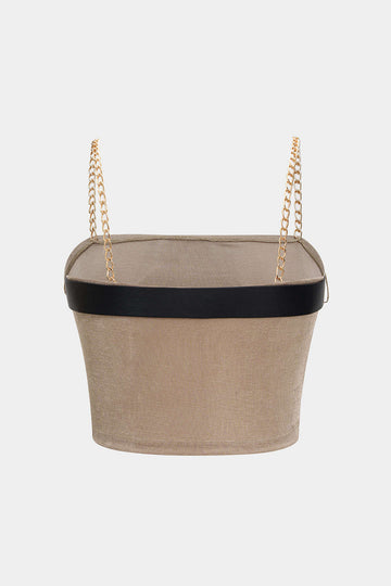 زائد حجم سلسلة معدنية الترقيع كامي أعلى