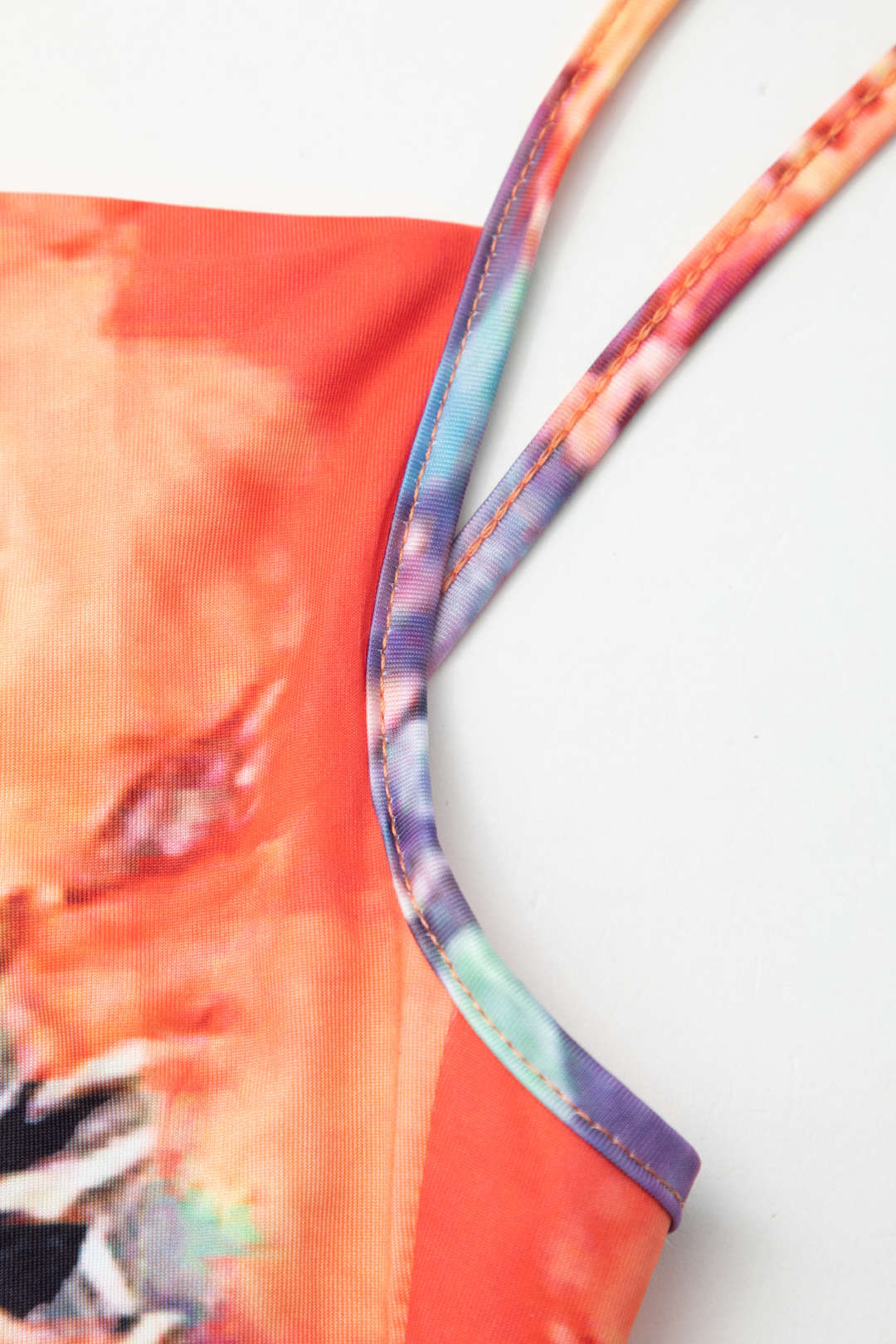Abstract Print Cowl Neck Slip Maxi Dress