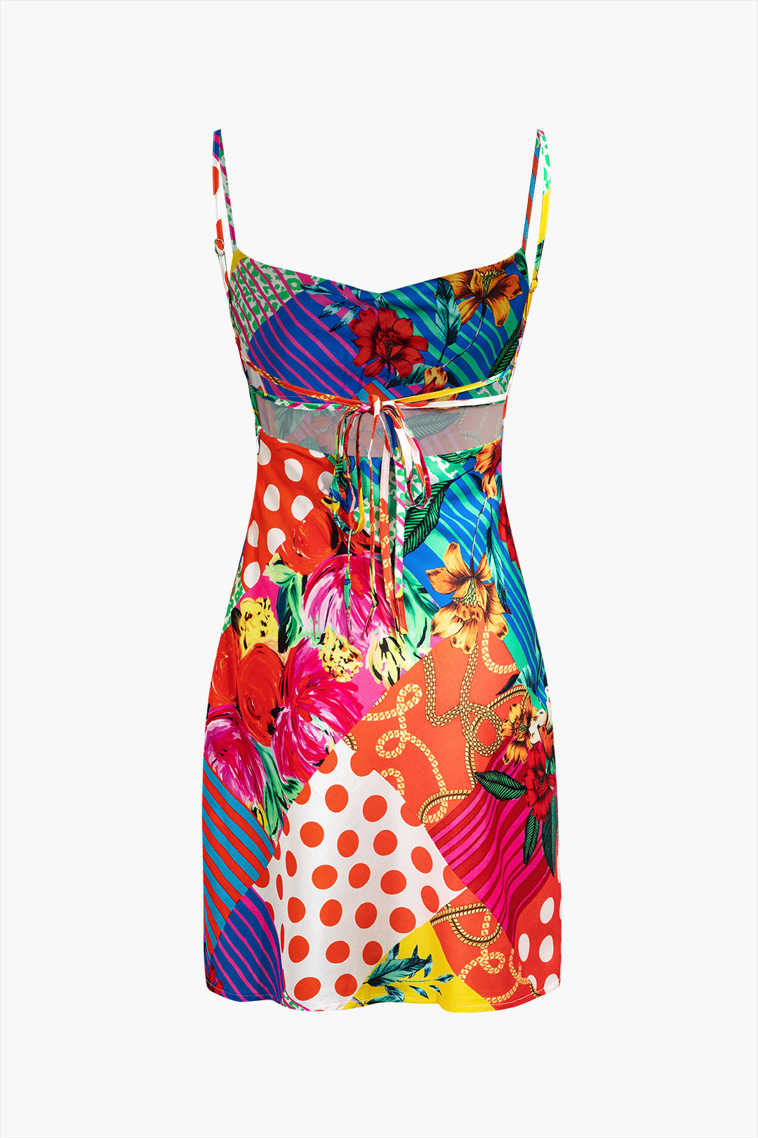 Flower Print Slip Mini Dress