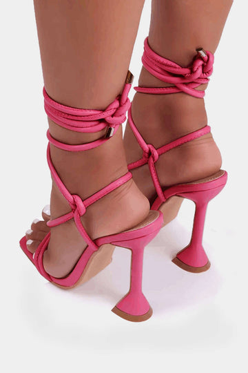 Tie Ankle High Heeled Sandals