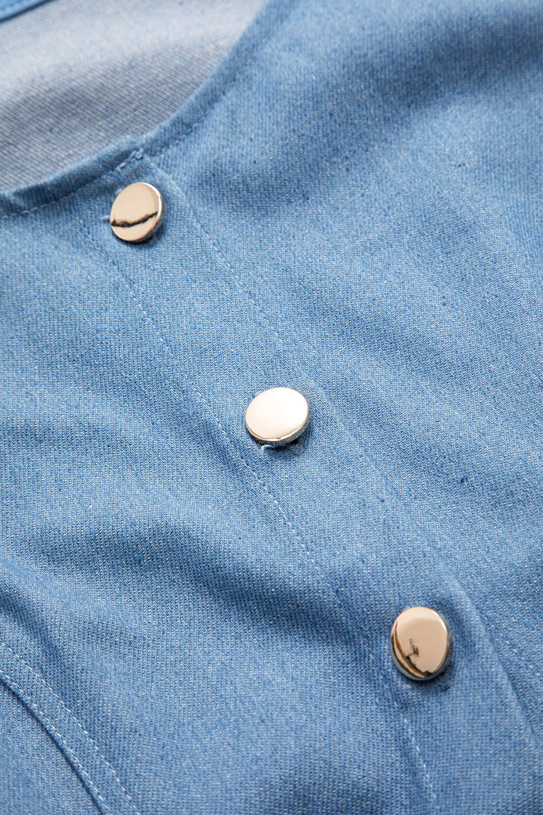 Denim Button Ruched αμάνικο φόρεμα denim