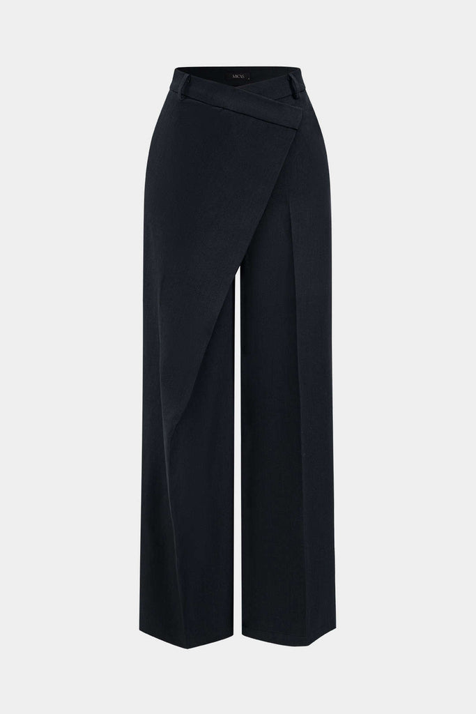 Asymmetrical Wide Leg Trousers - decent-life