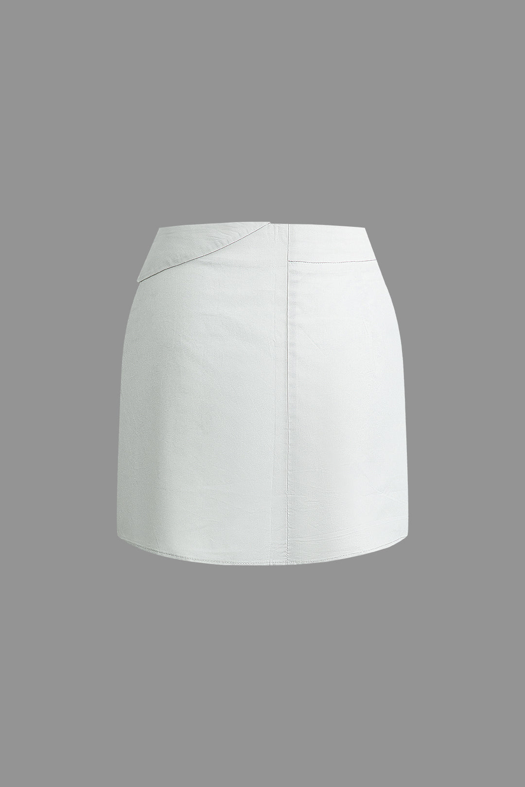Solid Split Mini Skirt