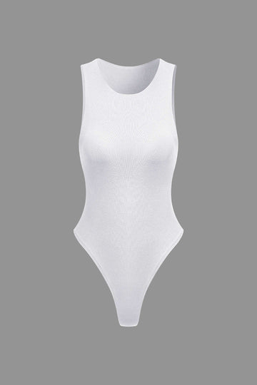 Basic Round Neck Sleeveless Bodysuit