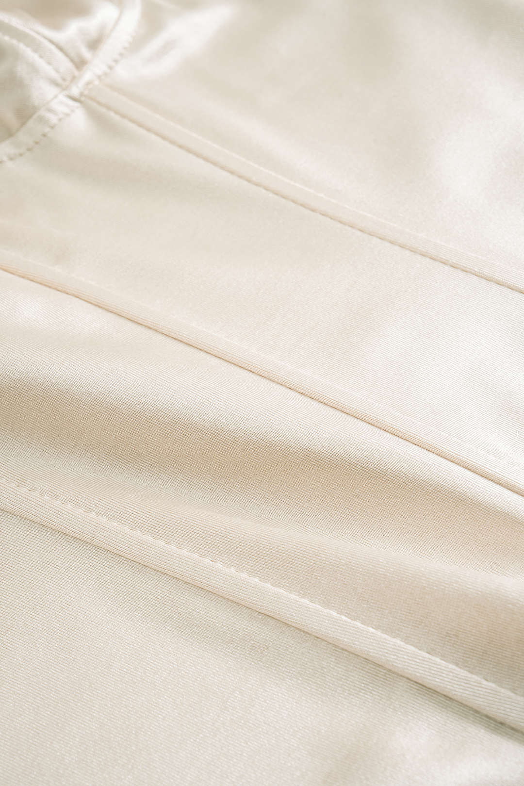 Satin V-Neck Corset Tie Back Top