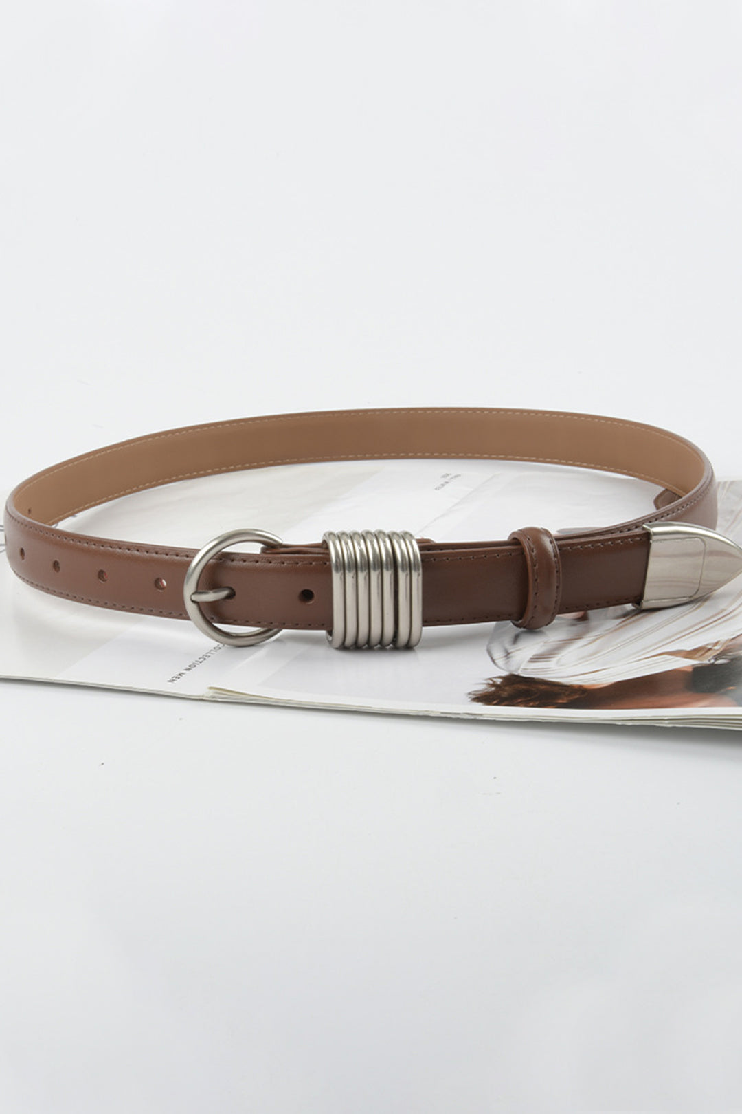 Metal Buckle Leather Waist Belt