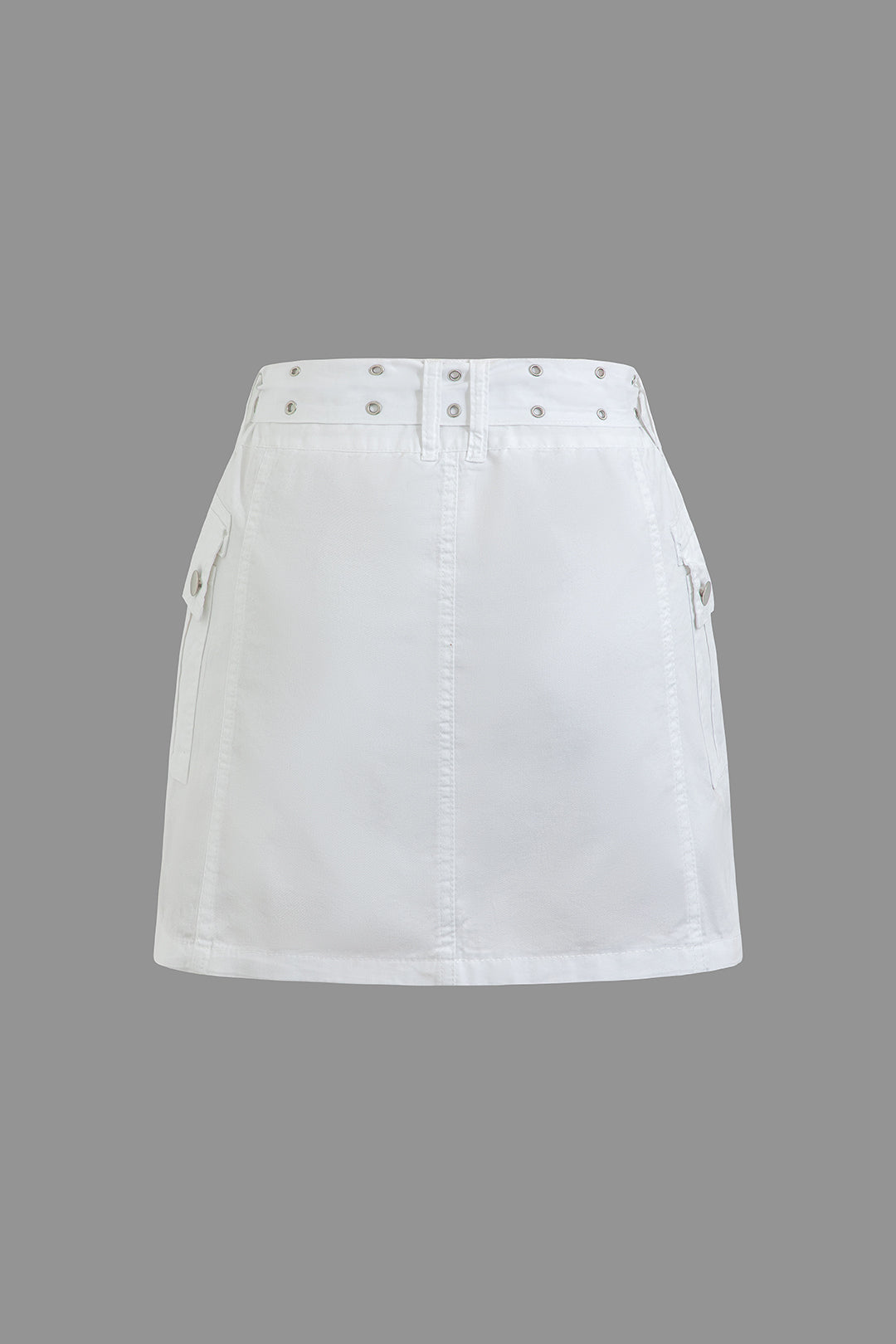 Buckle Flap Mini Skirt