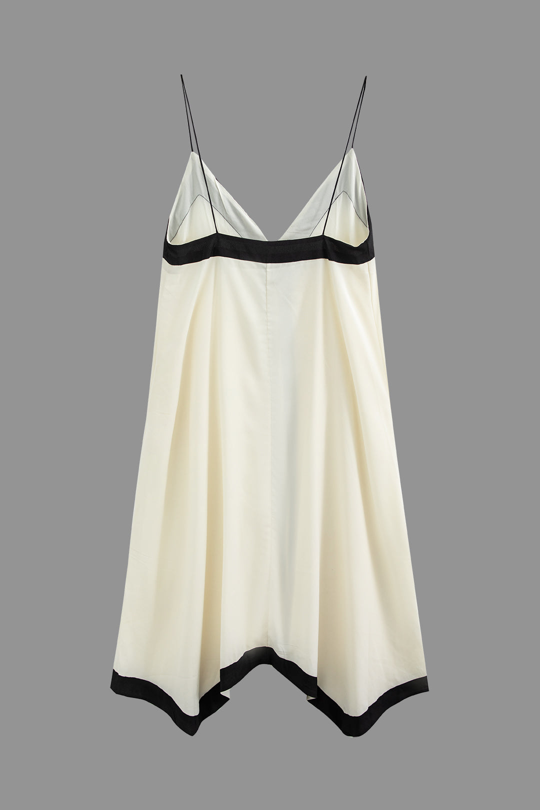 Contrast Trim V-neck Slip Maxi Dress