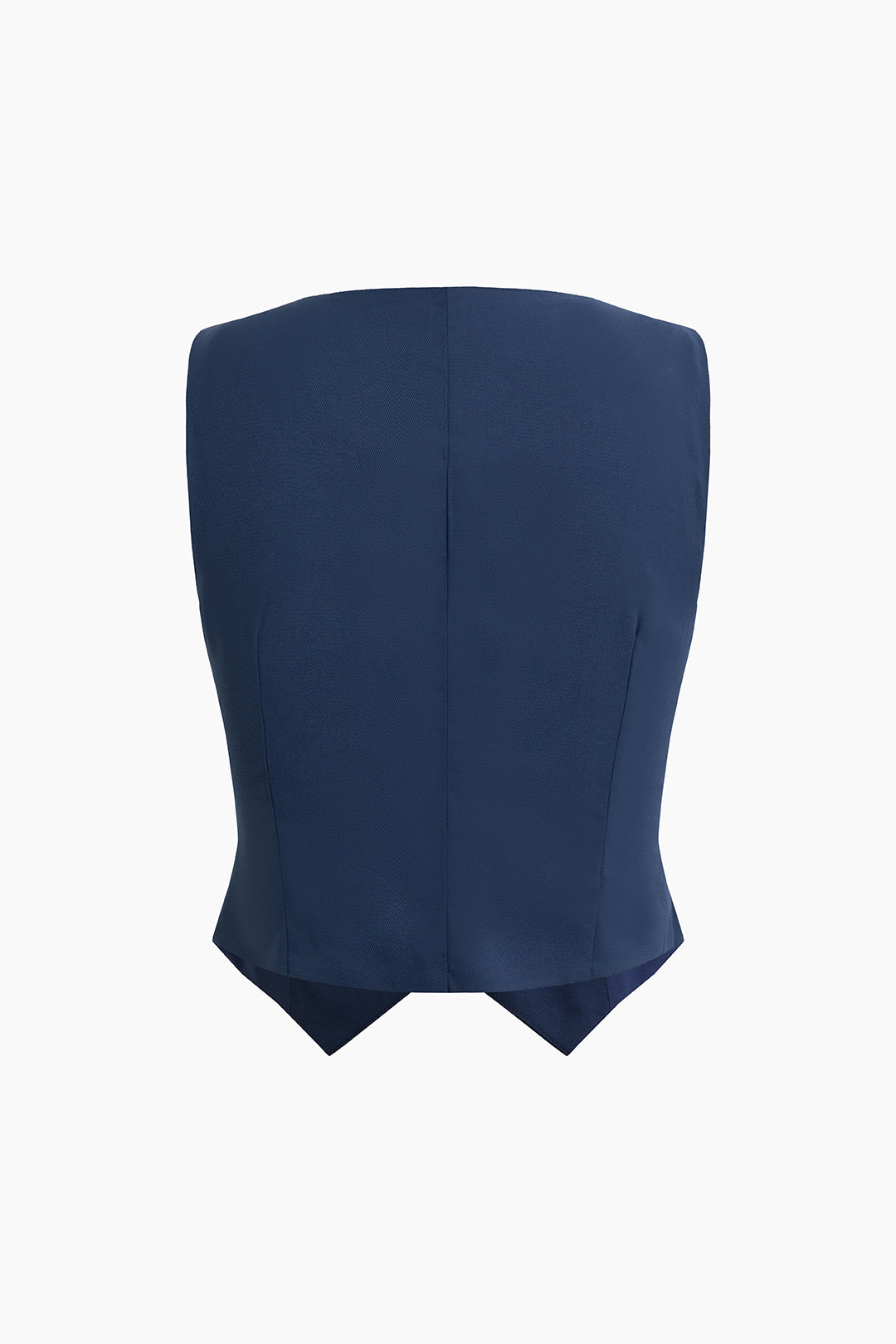 V-neck Vest And Pleated Mini Skirt Set