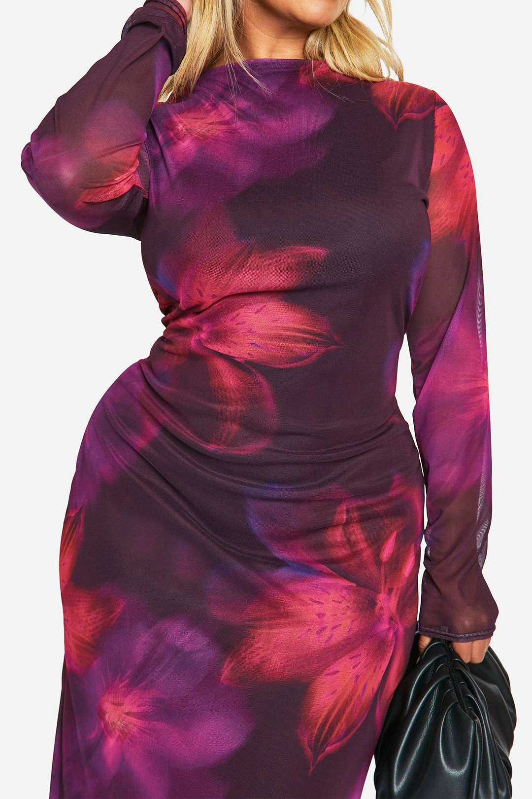 Plus Size fjuri Artistic Maxi Dress